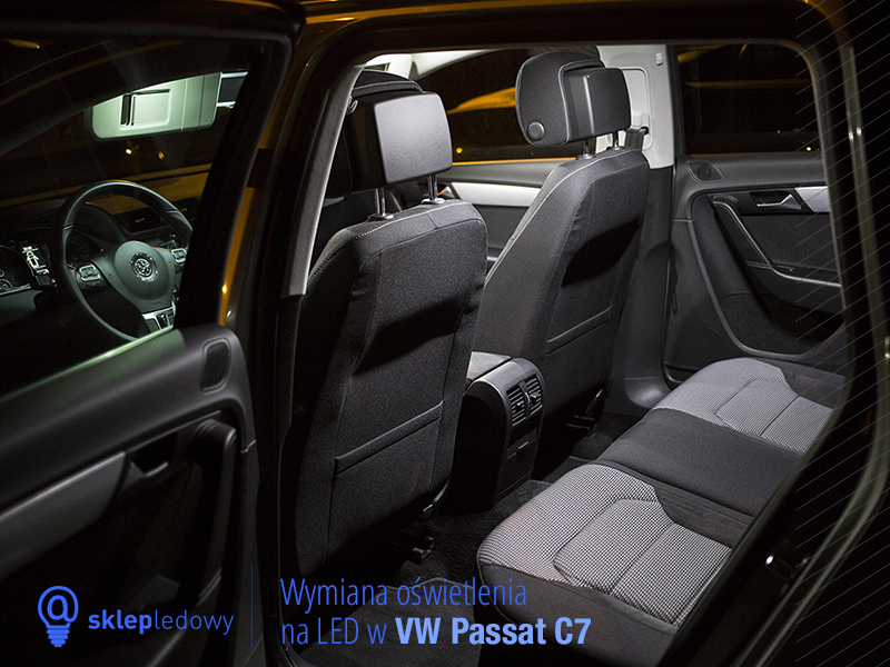 volkswagen passat b7 oświetlenie led wnętrza